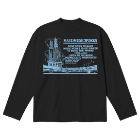 Music Works Baggy L/S Tee - Black - Front