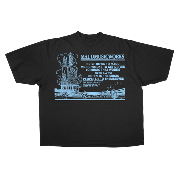Music Works Drop Tee - Black - Front