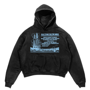 Music Works Hoodie - Black - Front