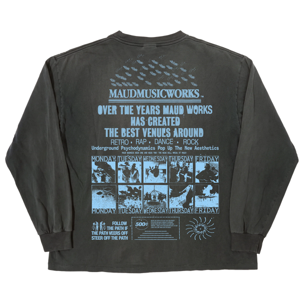 Music Works L/S Tee - Black - Back
