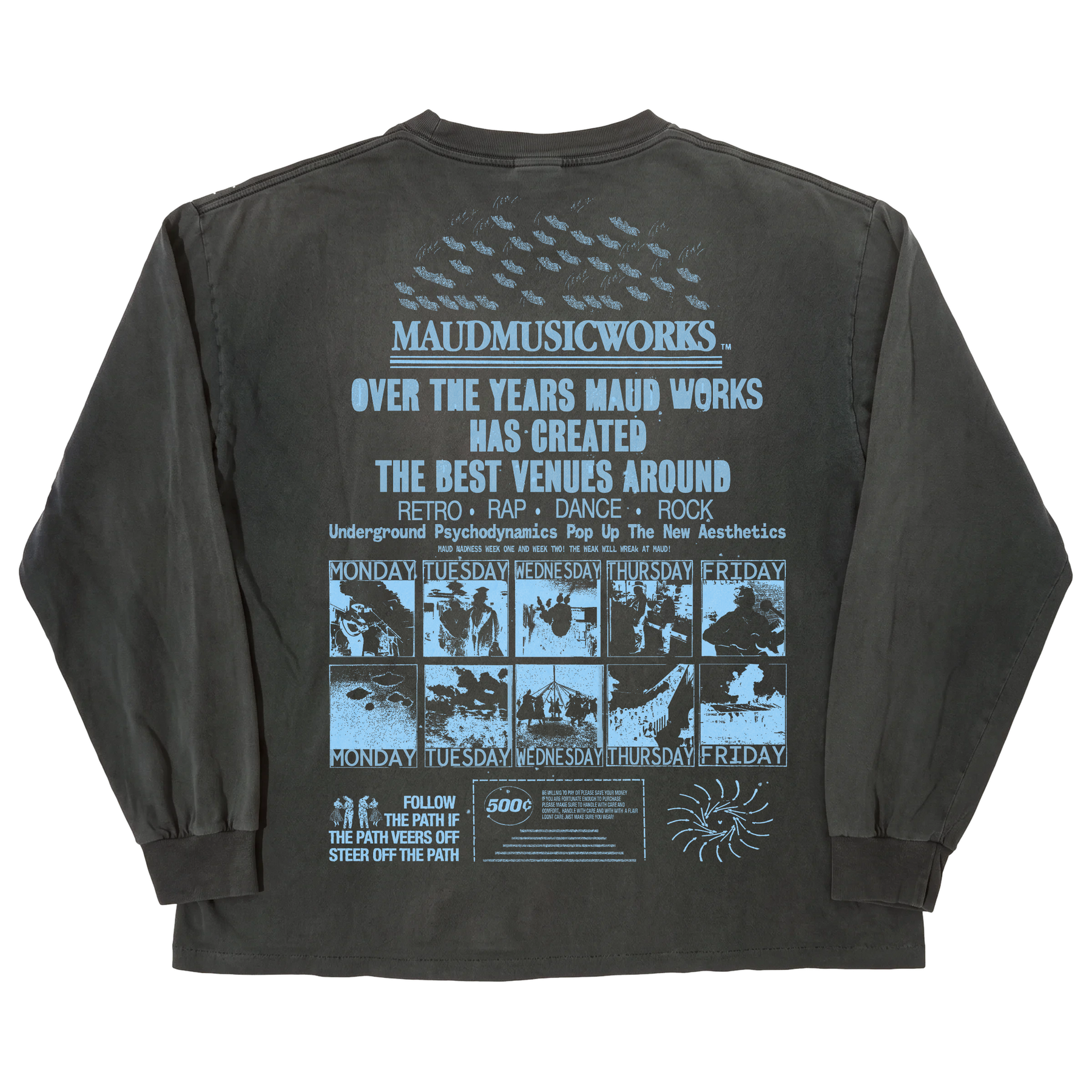 Music Works L/S Tee - Black - Back