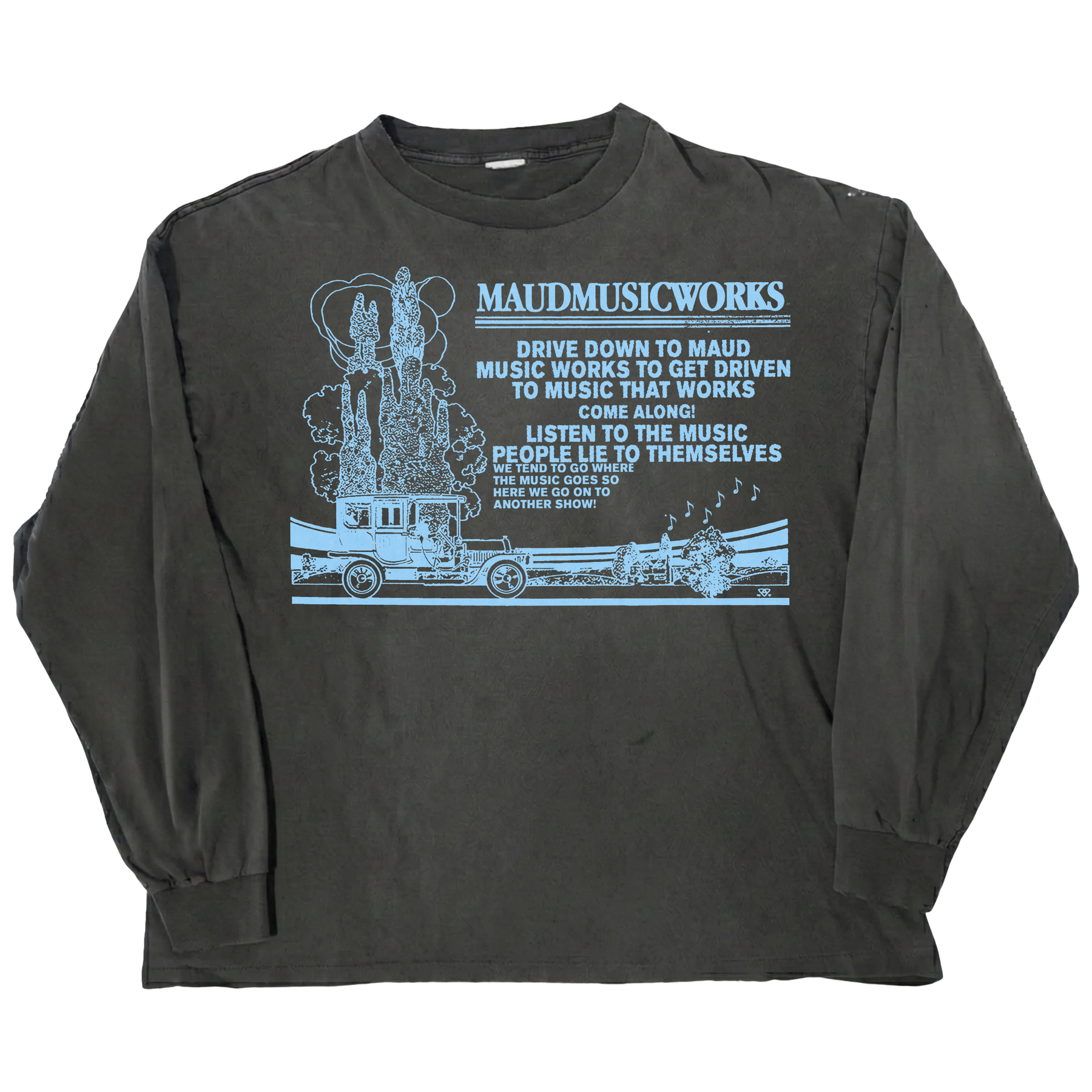 Music Works L/S Tee - Black - Front