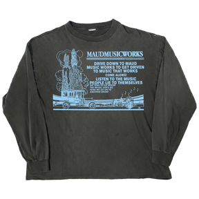 Music Works L/S Tee - Black - Front