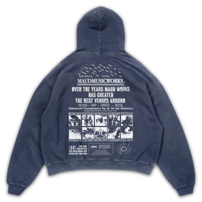 Music Works Hoodie - Blue - Back