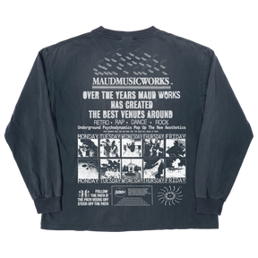 Music Works L/S Tee - Blue - Back