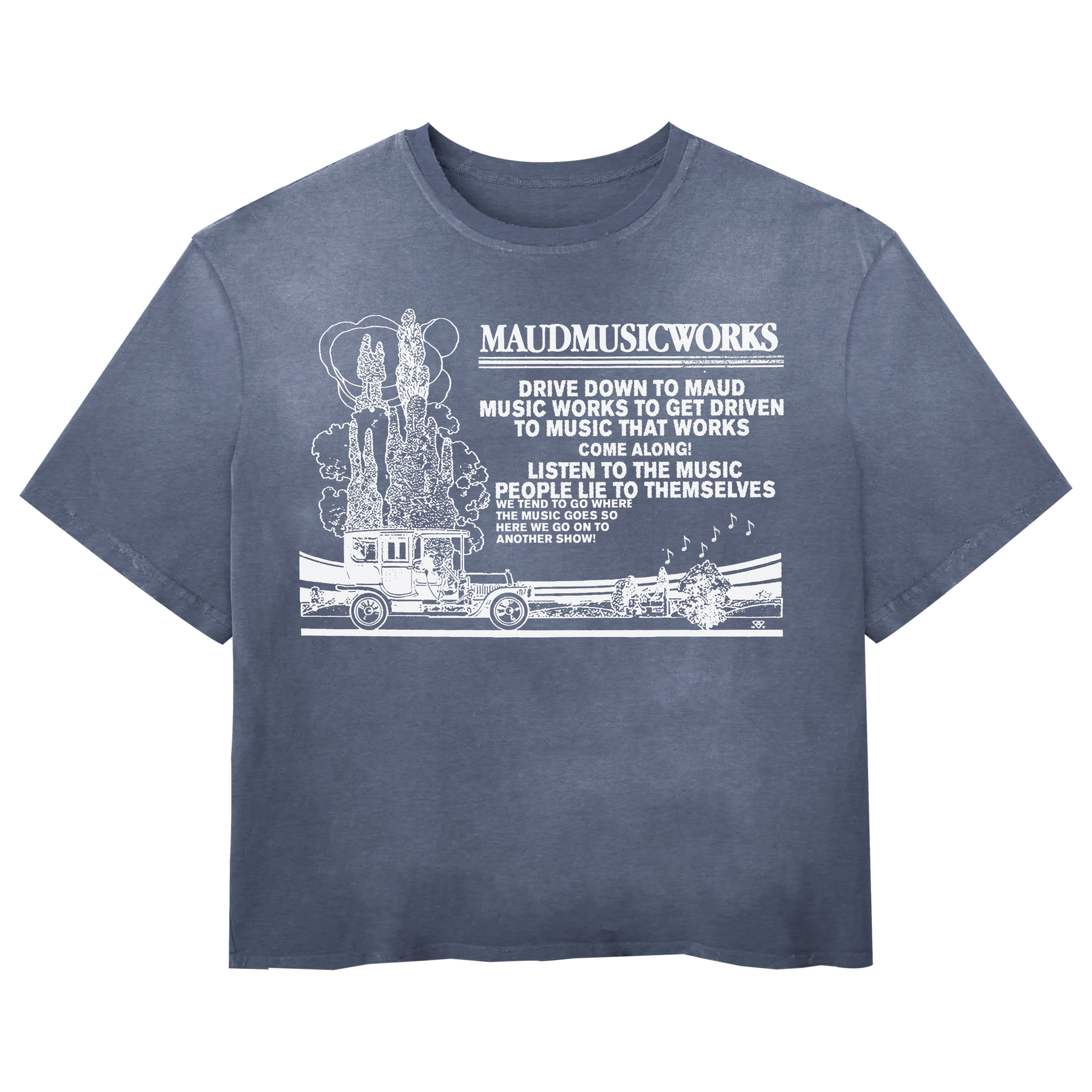 Music Works Tee - Blue - Front