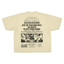 Music Works Drop Tee - Cream - Back