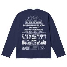 Music Works Baggy L/S Tee - Blue - Back