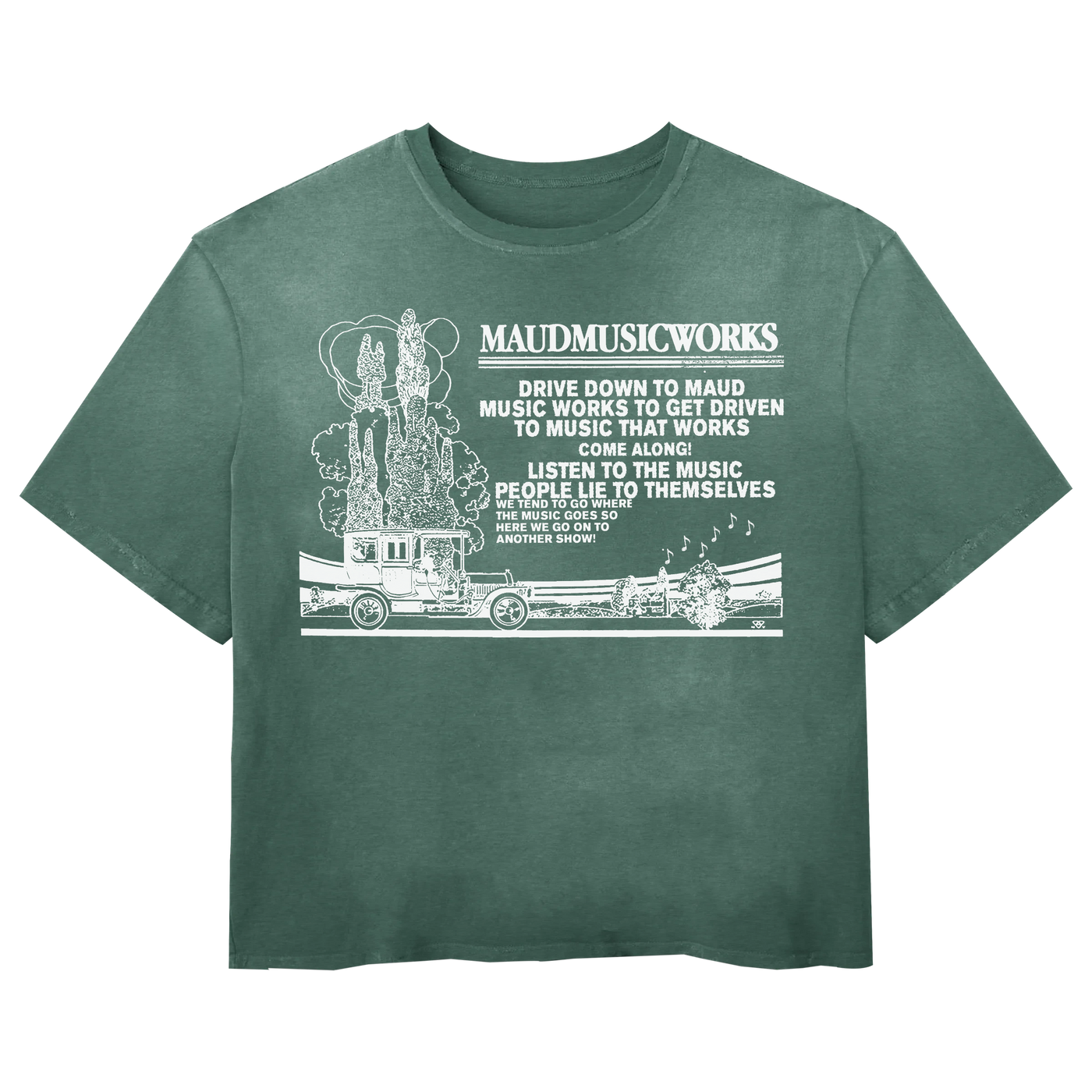 Music Works Tee - Green - Front