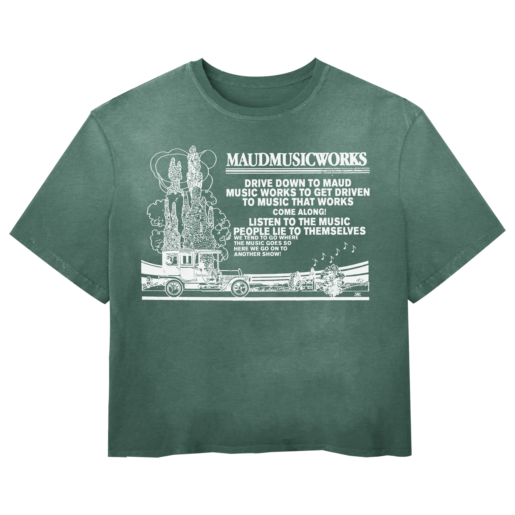 Music Works Tee - Green - Front
