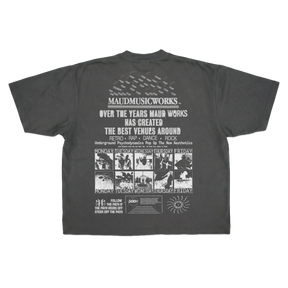 Music Works Drop Tee - Grey - Back