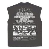 Music Works Sleeveless Tee - Grey - Back
