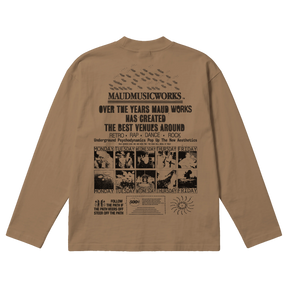 Music Works Baggy L/S Tee - Latte - Back