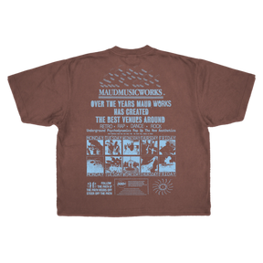 Music Works Drop Tee - Mocha - Back