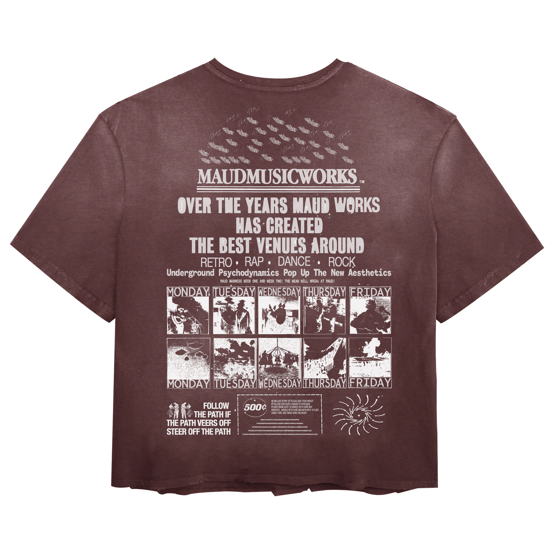 Music Works Tee - Red - Back