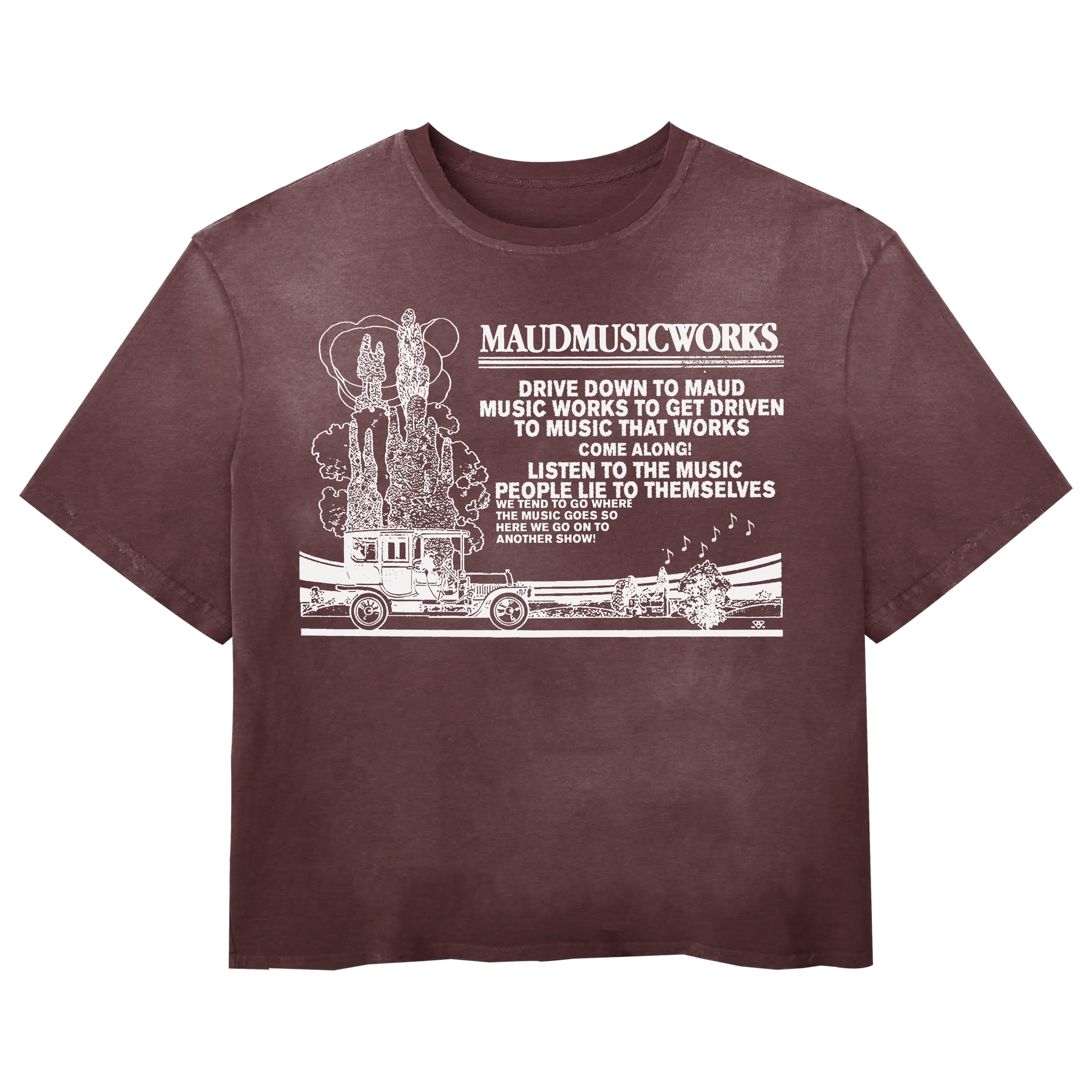 Music Works Tee - Red - Front