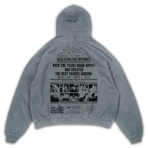 Music Works Hoodie - Sage - Back