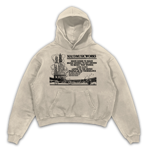 Music Works Hoodie - Sand - Front
