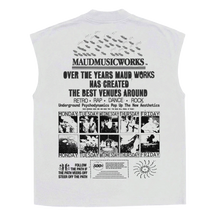 Music Works Sleeveless Tee - White - Back