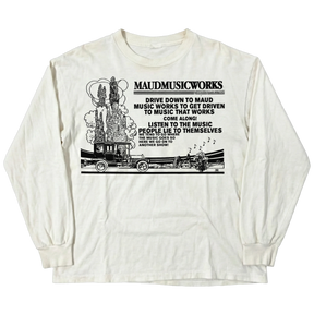 Music Works L/S Tee - White - Front