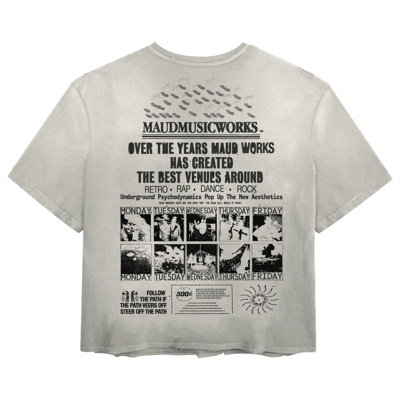 Music Works Tee - White - Back