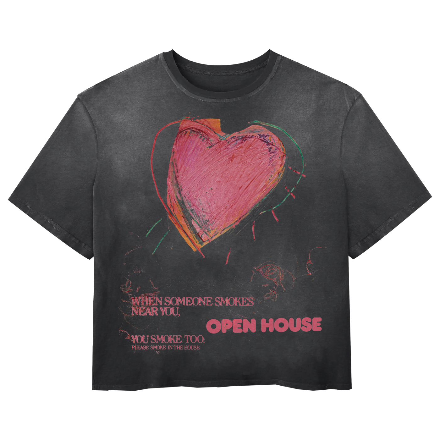 Open House Tee - Black - Front