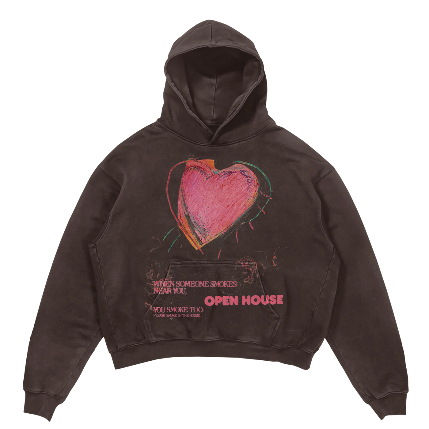 Open House Hoodie - Brown - Front