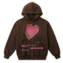 Open House Zip Up - Brown - Front
