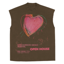 Open House Sleeveless Tee - Brown - Front