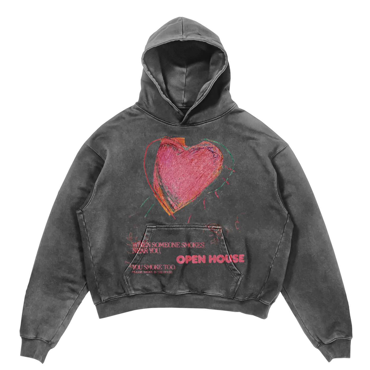 Open House Hoodie - Grey - Front