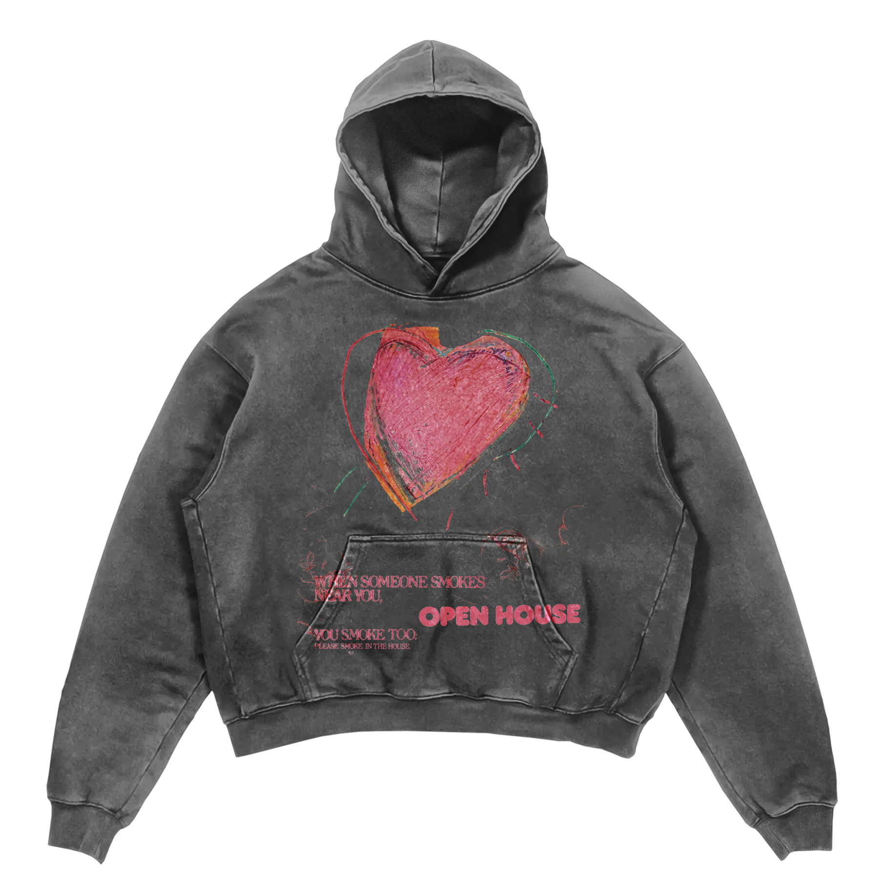 Open House Hoodie - Grey - Front
