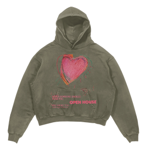 Open House Hoodie - Olive - Front