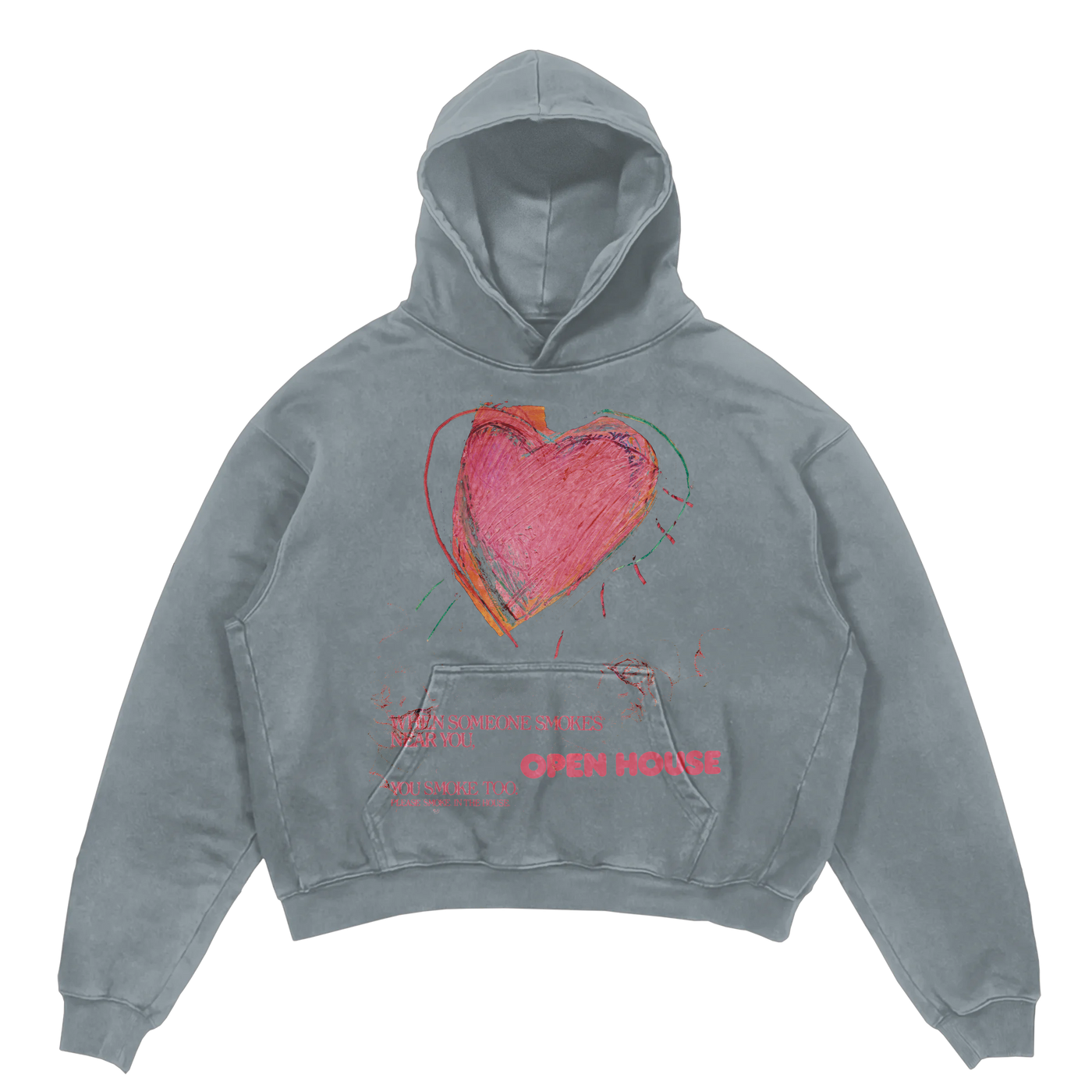 Open House Hoodie - Sage - Front