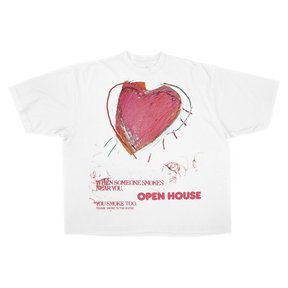 Open House Drop Tee - White - Front
