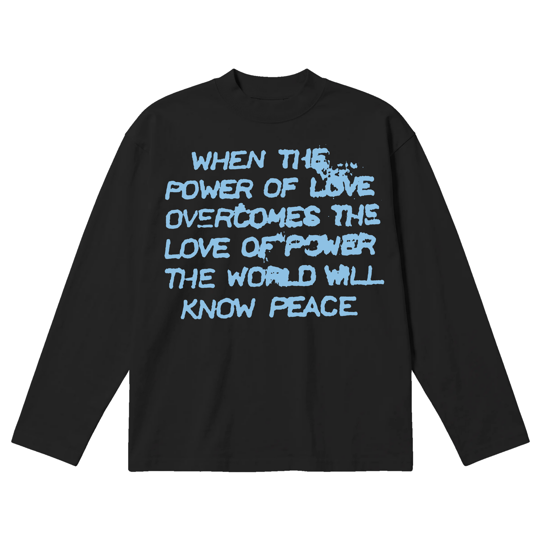 Power of Love Baggy L/S Tee - Black - Front