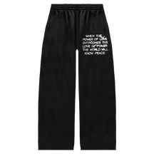 Power of Love Baggy Sweatpants - Black - Front