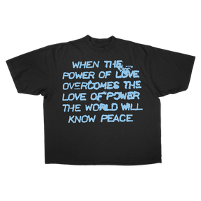 Power of Love Drop Tee - Black - Front