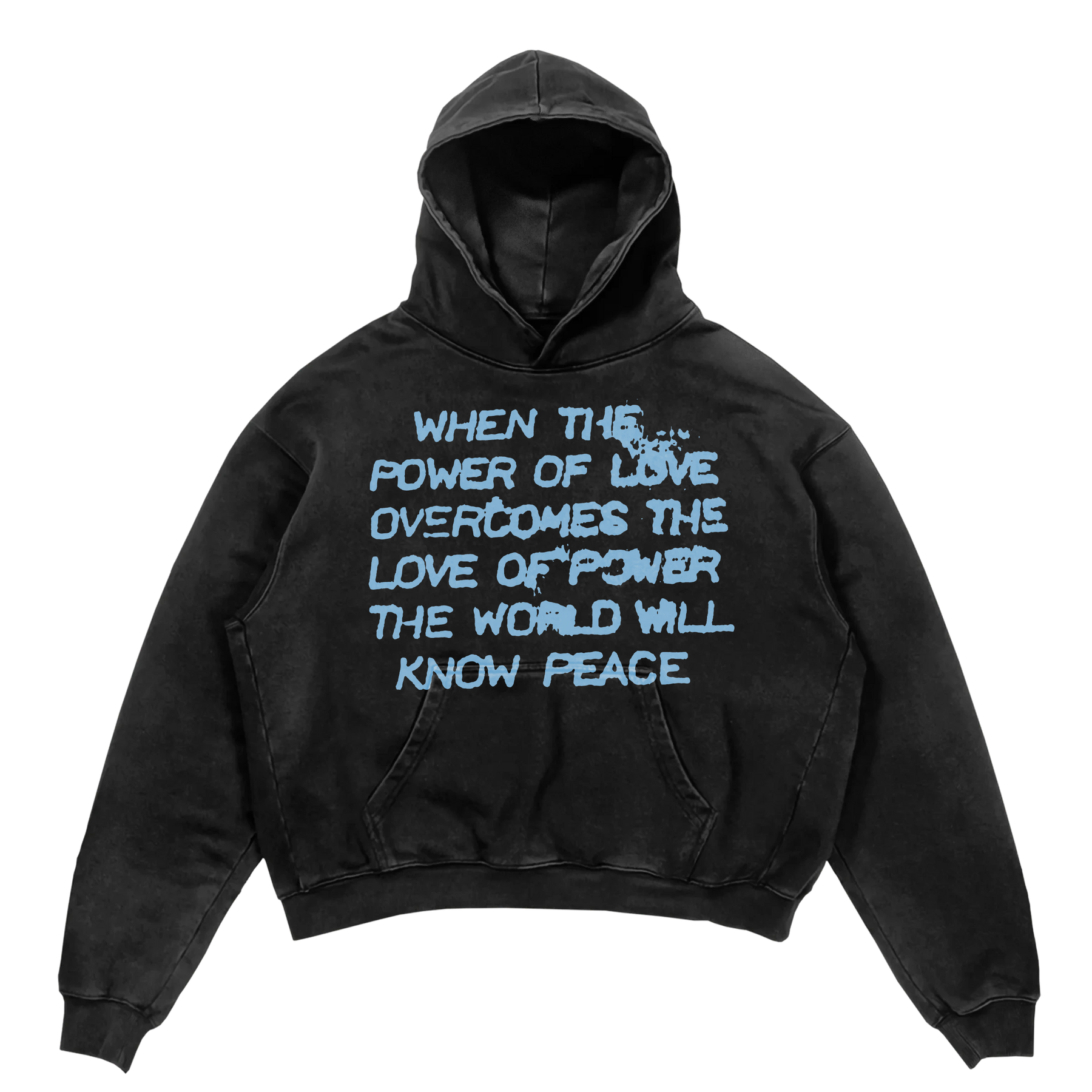 Power of Love Hoodie - Black - Front