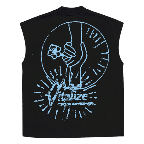 Power of Love Sleeveless Tee - Black - Back