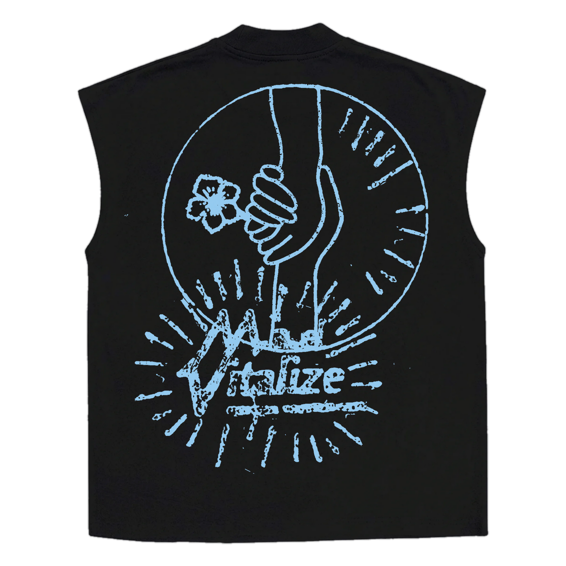 Power of Love Sleeveless Tee - Black - Back