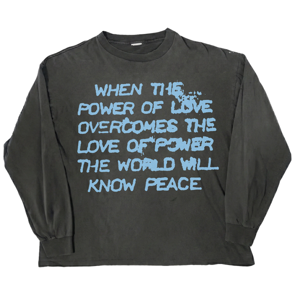Power of Love L/S Tee - Black - Front