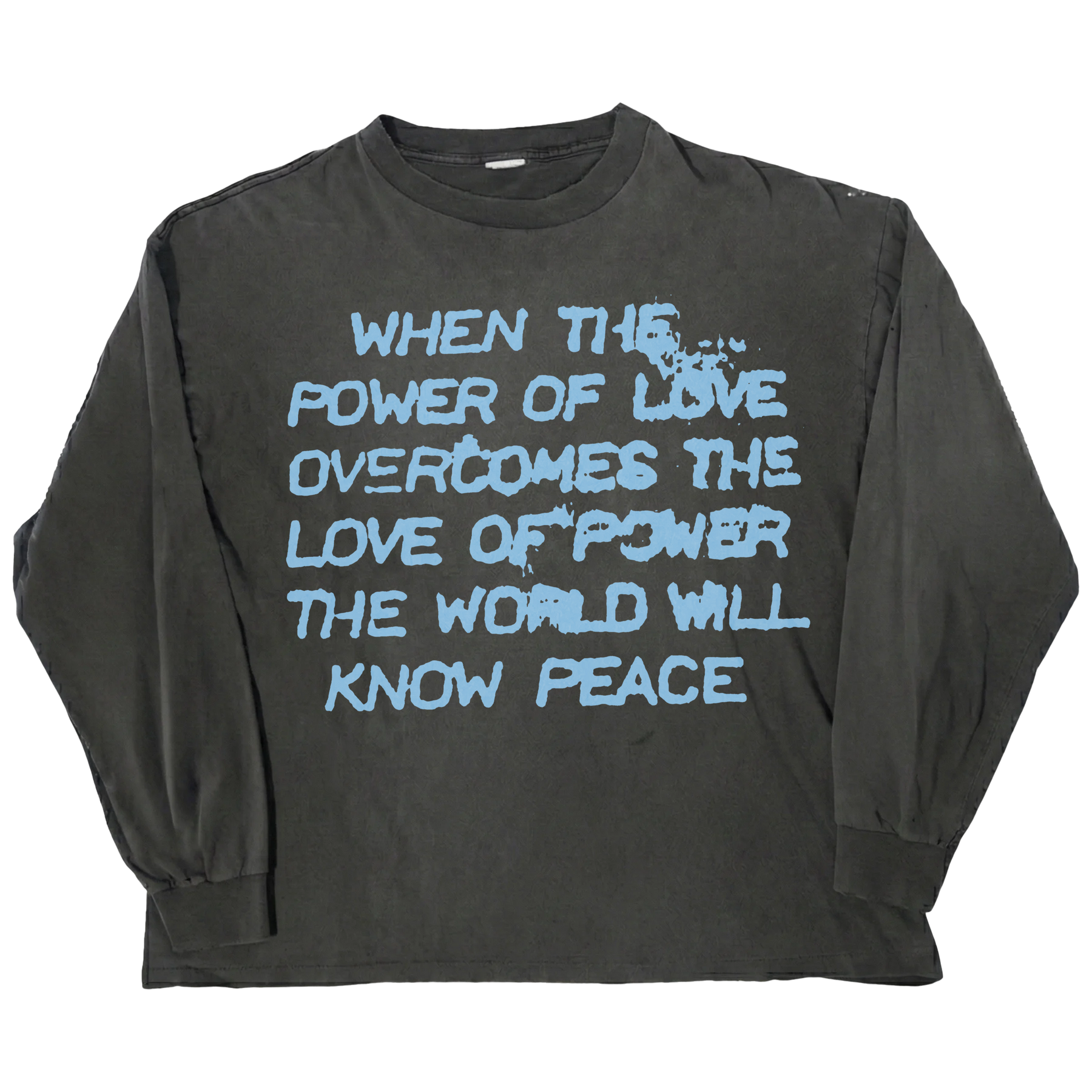 Power of Love L/S Tee - Black - Front