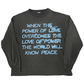 Power of Love L/S Tee - Black - Front