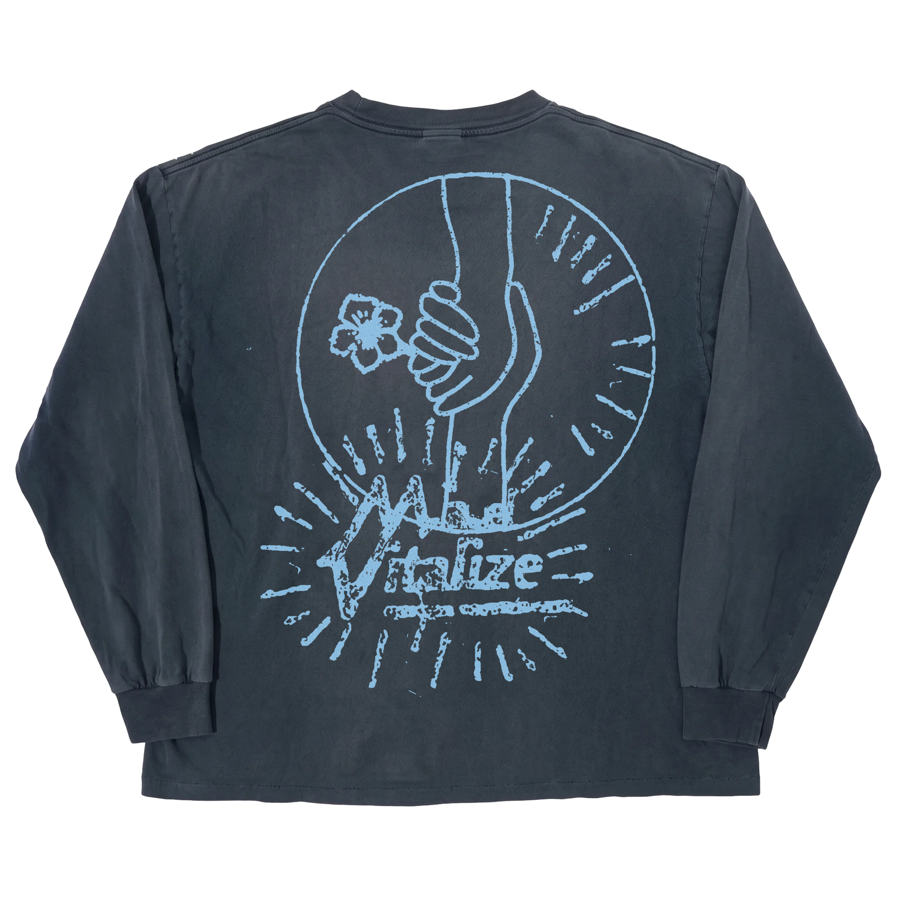 Power of Love L/S Tee - Blue - Back