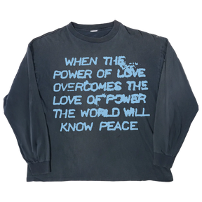 Power of Love L/S Tee - Blue - Front