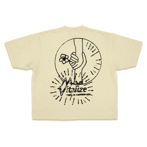 Power of Love Drop Tee - Cream - Back