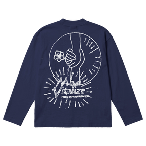 Power of Love Baggy L/S Tee - Blue - Back