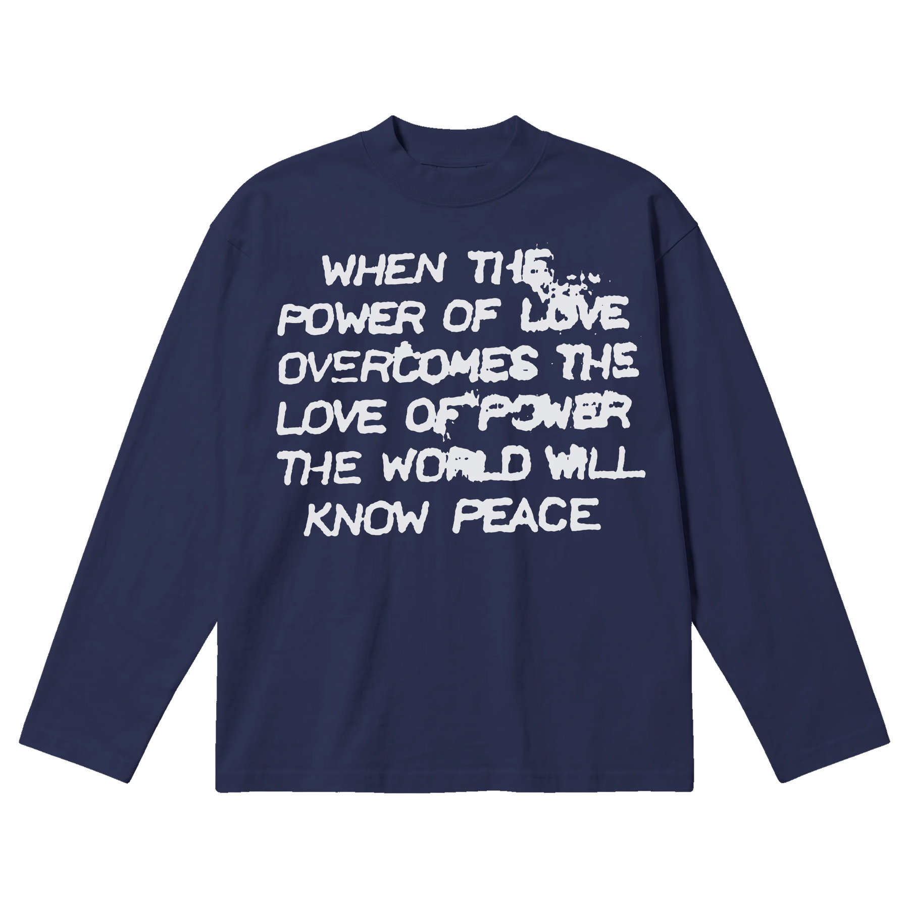 Power of Love Baggy L/S Tee - Blue - Front