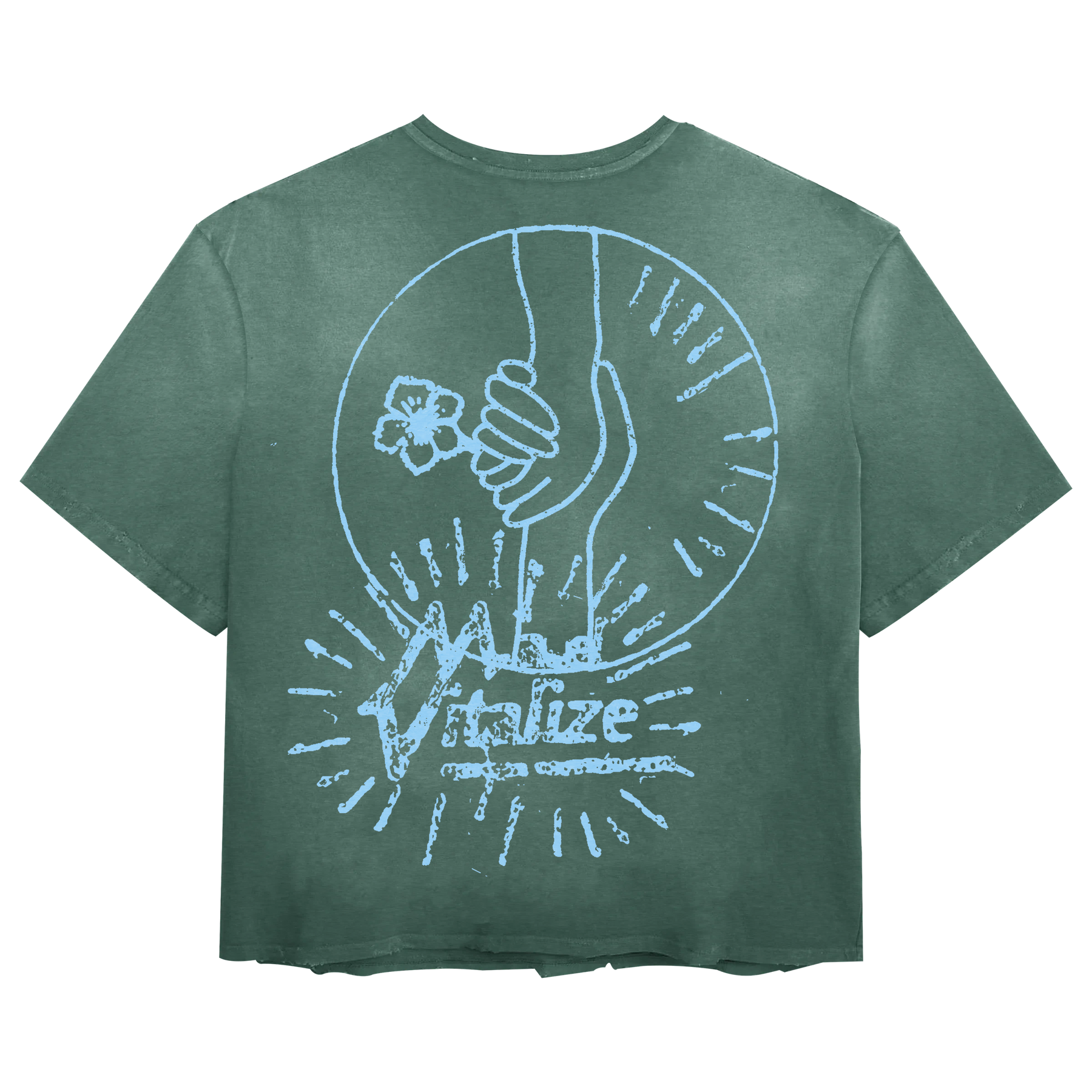 Power of Love Tee - Green - Back