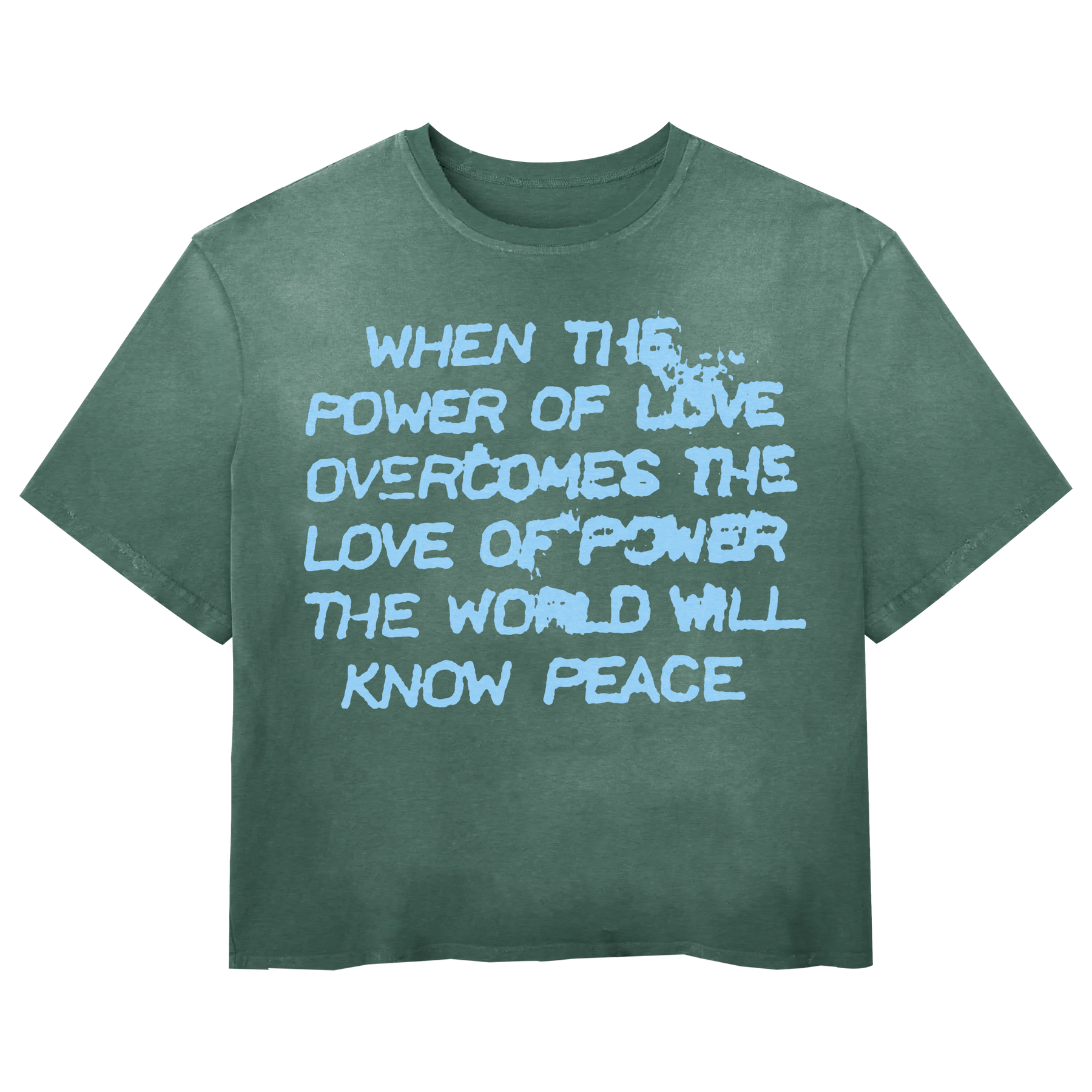 Power of Love Tee - Green - Front
